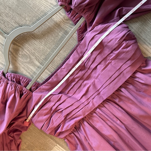 Abercrombie & Fitch Emerson Poplin Puff Sleeve Purple Mini Dress Medium - Picture 12 of 14